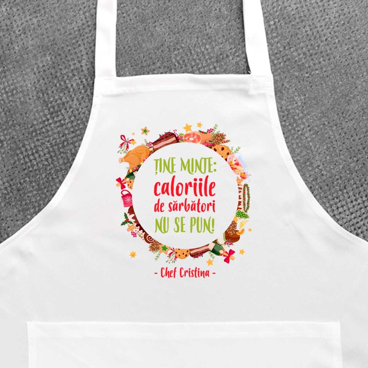 Set personalizzato con testo - Le calorie di Natale
