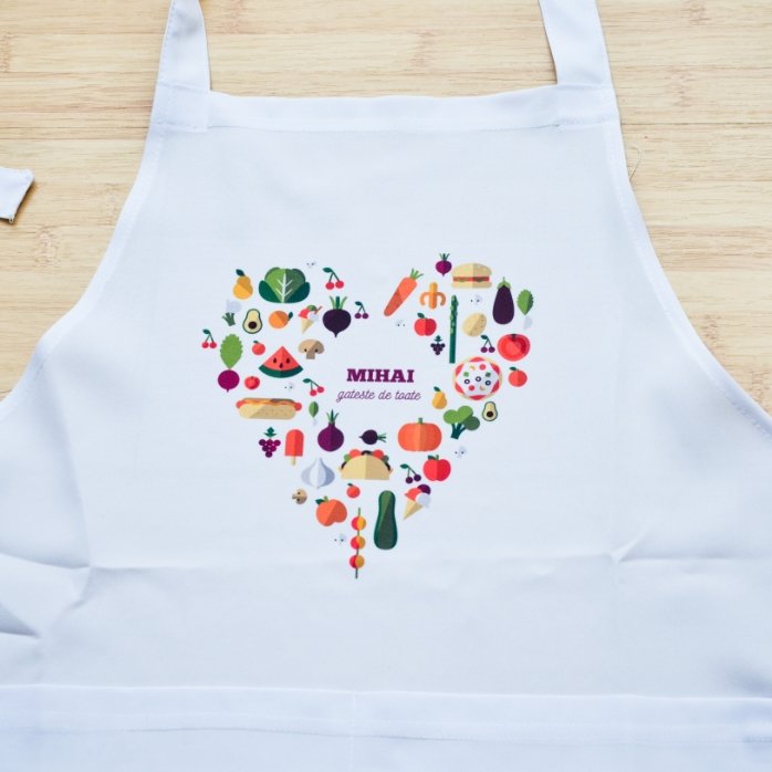 Set personalizzato con testo - modello "heart food"