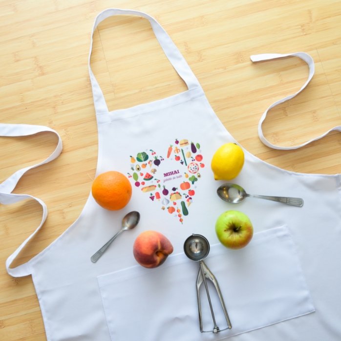 Set personalizzato con testo - modello "heart food"