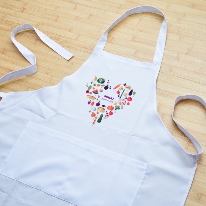 Set personalizzato con testo - modello "heart food"