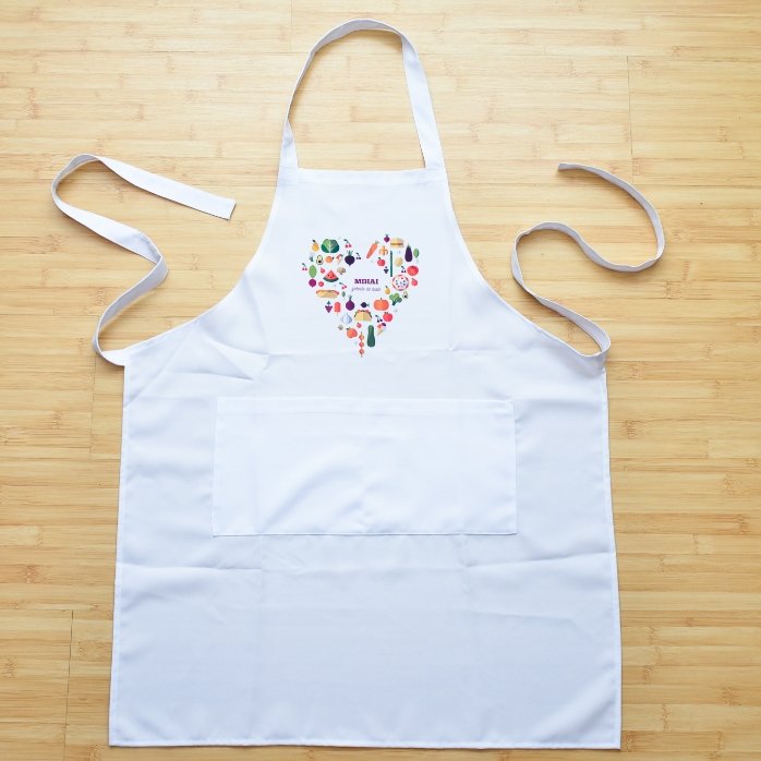 Set personalizzato con testo - modello "heart food"
