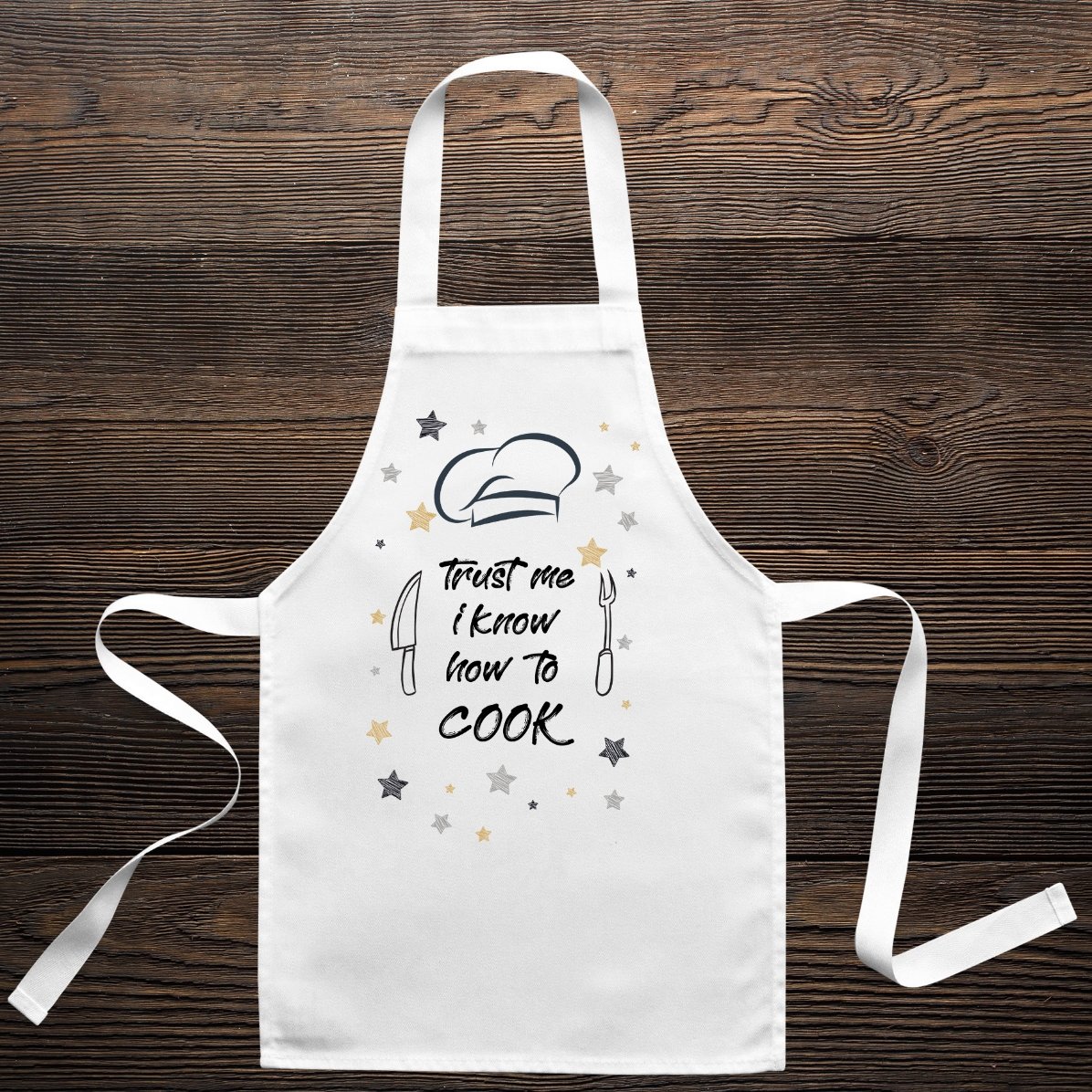 T-shirt personalizzata per bambini con scritta - Trust me, i know how to cook