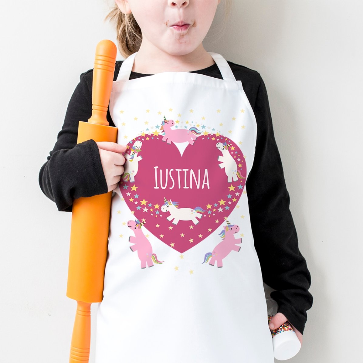 Modello personalizzato per bambini con scritta - Unicorni