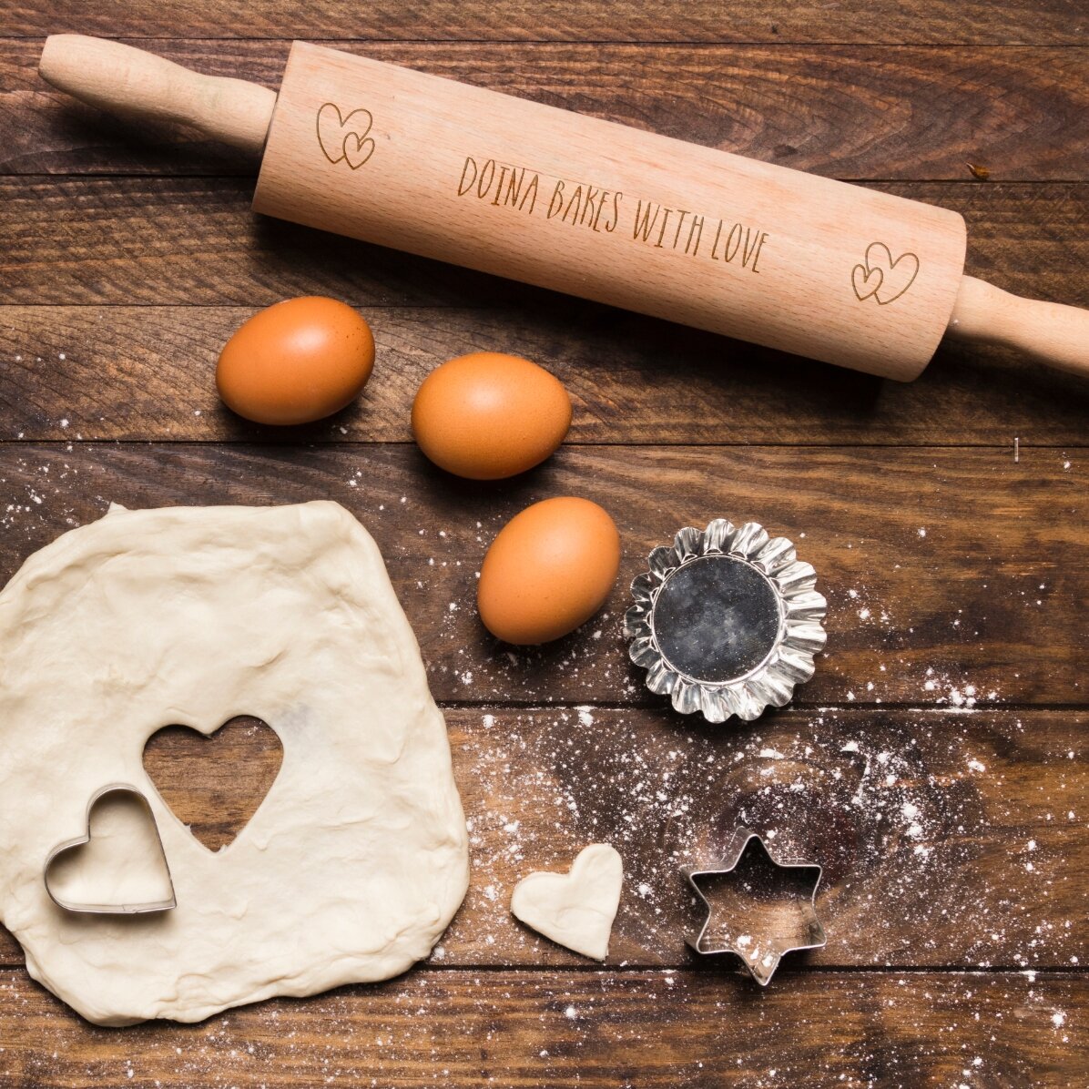 Spatola da cucina in legno personalizzata - Bake with love