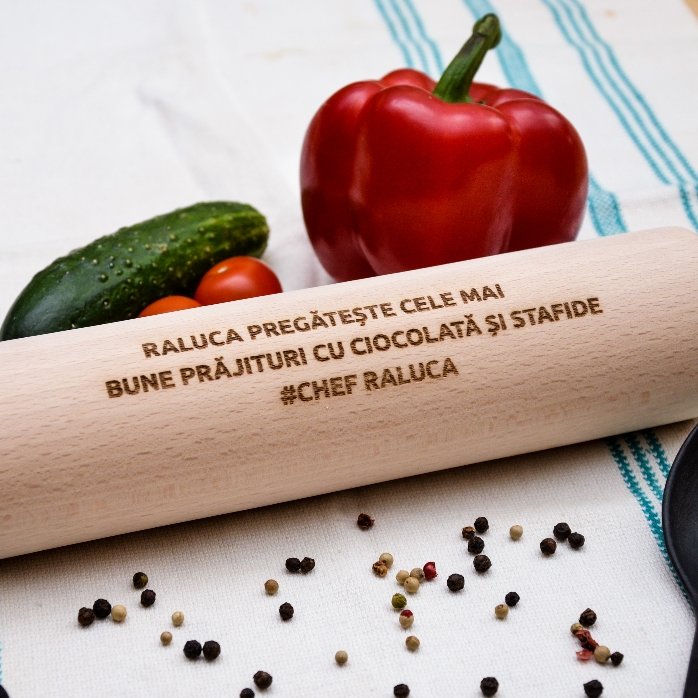 Girabastoni in legno personalizzato con messaggio