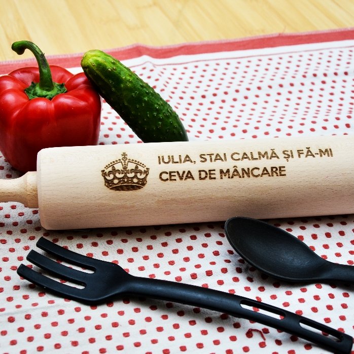 Girabastoncini in legno personalizzato - Keep Calm