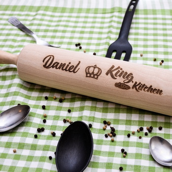 Mestolo in legno personalizzato - King of the Kitchen