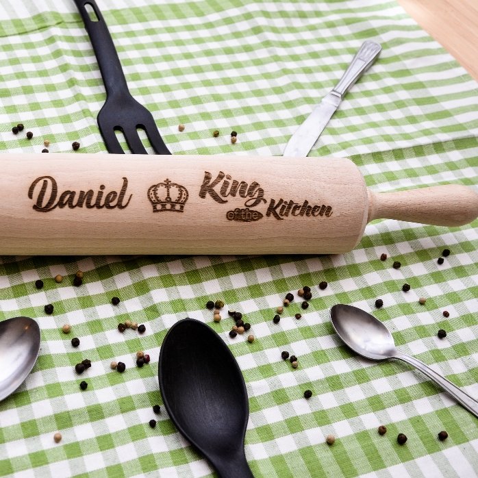 Mestolo in legno personalizzato - King of the Kitchen