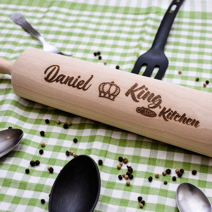 Mestolo in legno personalizzato - King of the Kitchen