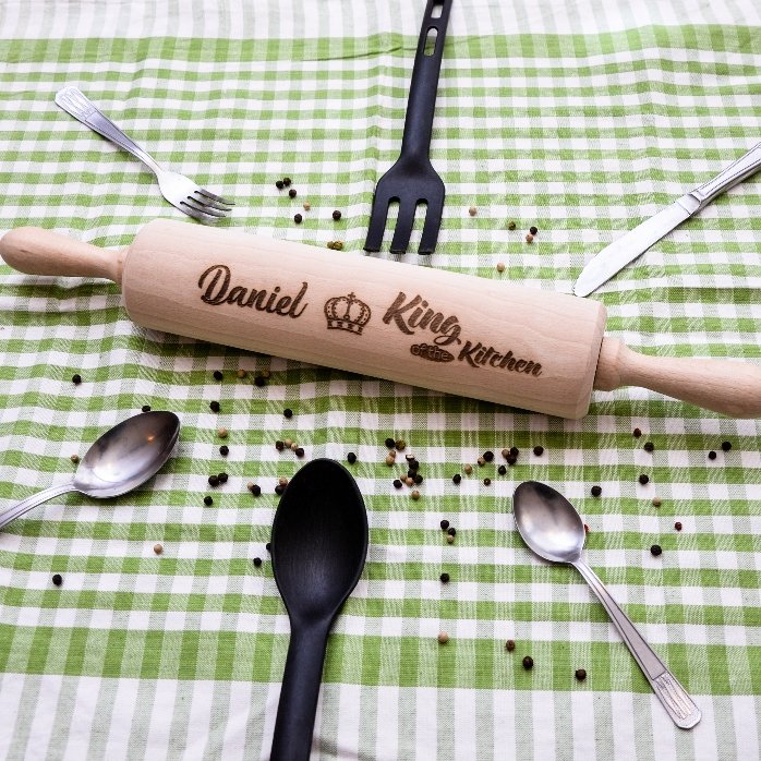 Mestolo in legno personalizzato - King of the Kitchen