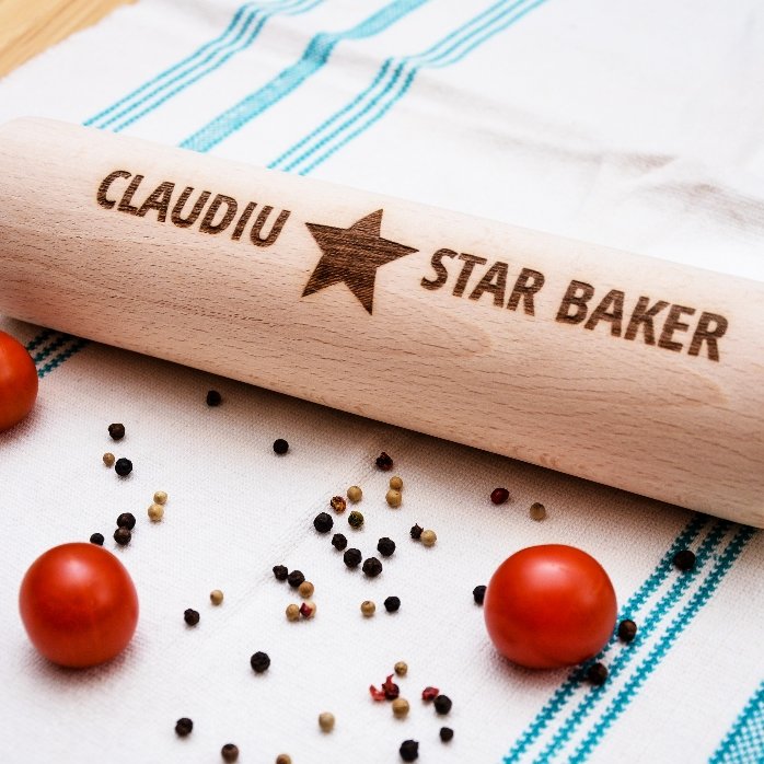 Spatola da cucina in legno personalizzata - Star Baker