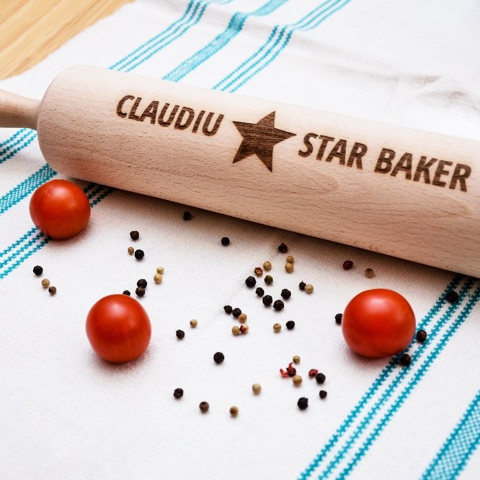 Spatola da cucina in legno personalizzata - Star Baker