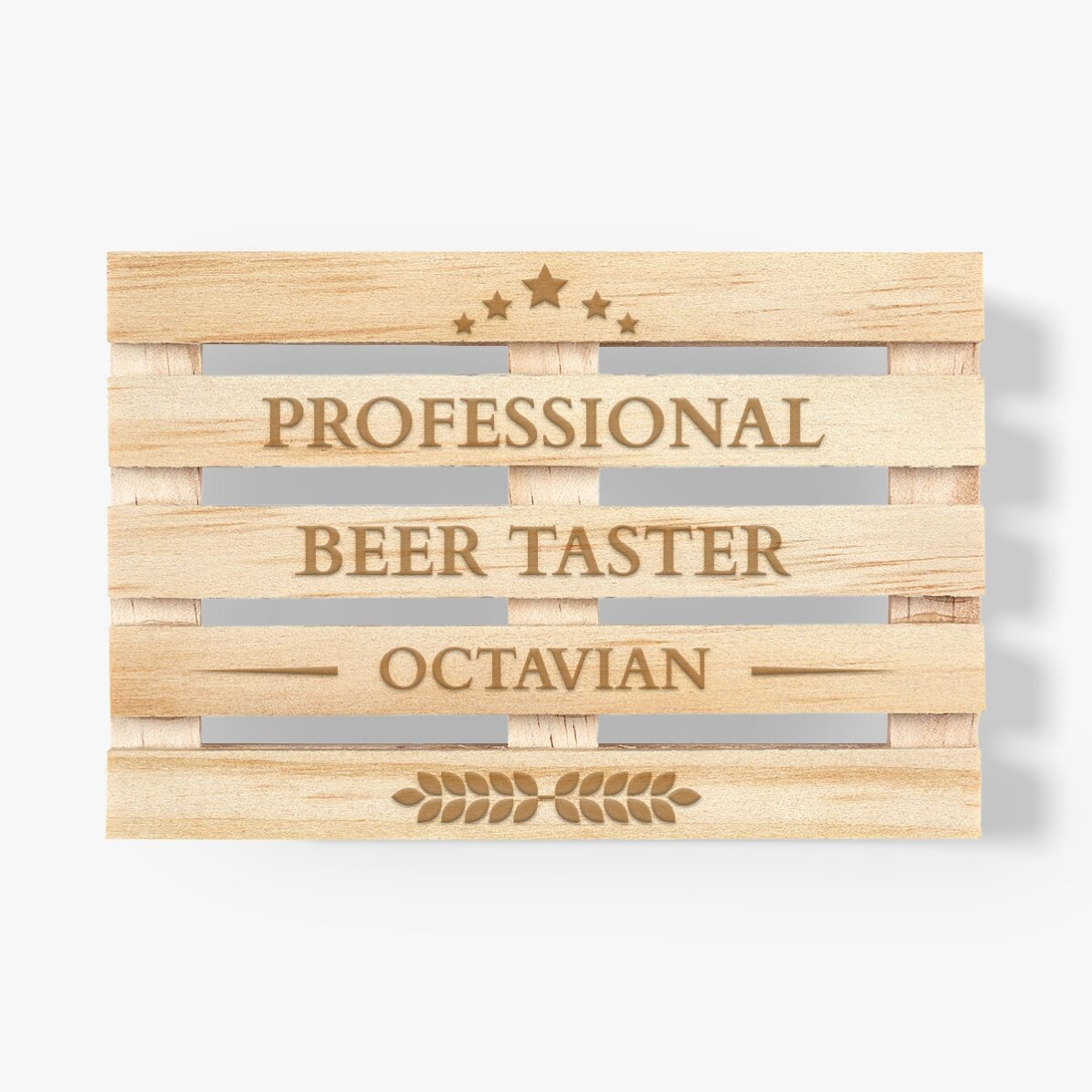 Sottobicchiere a forma di paletta personalizzato con scritta - Beer taster