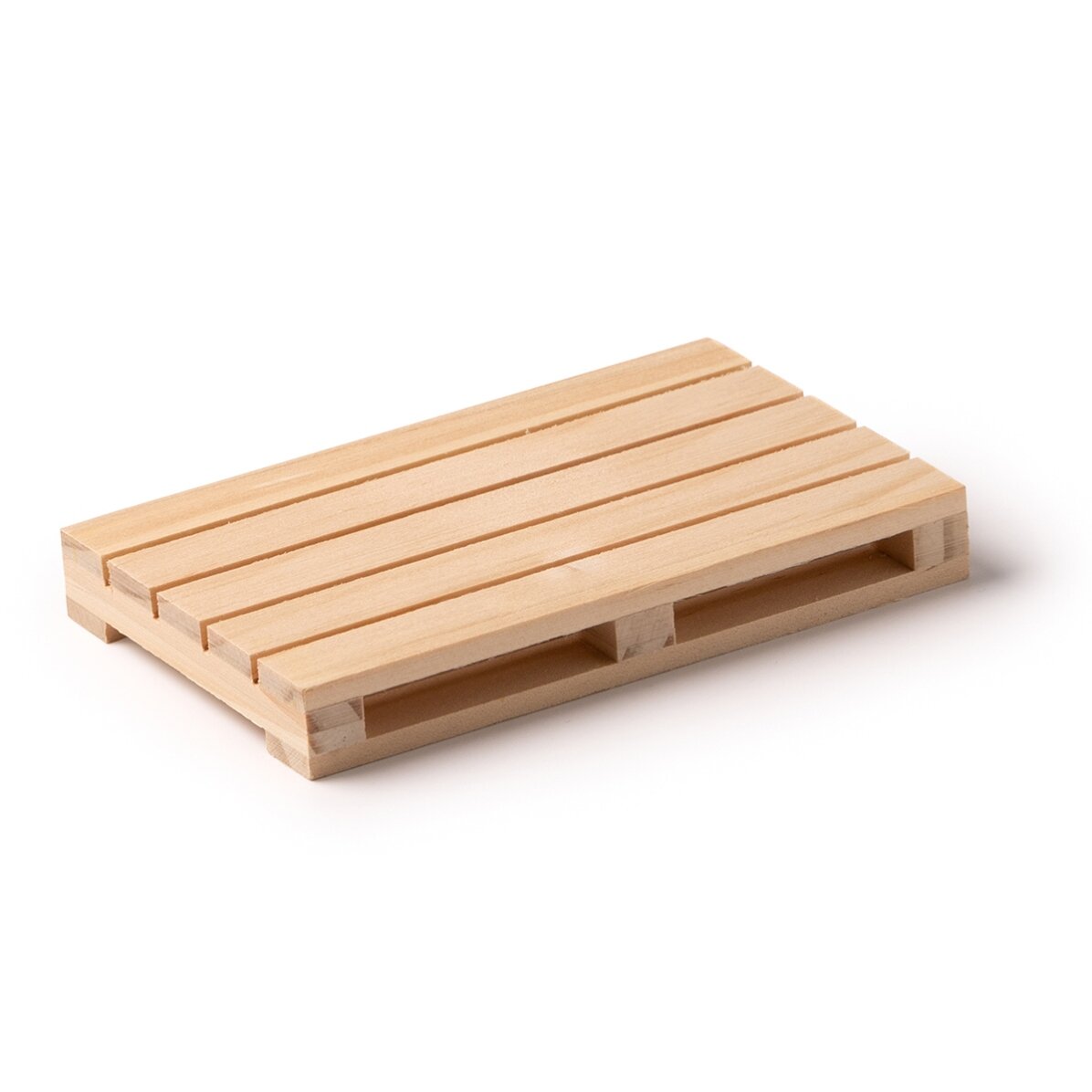 Coaster in the shape of a pallet