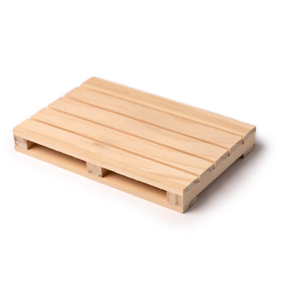 Coaster in the shape of a pallet