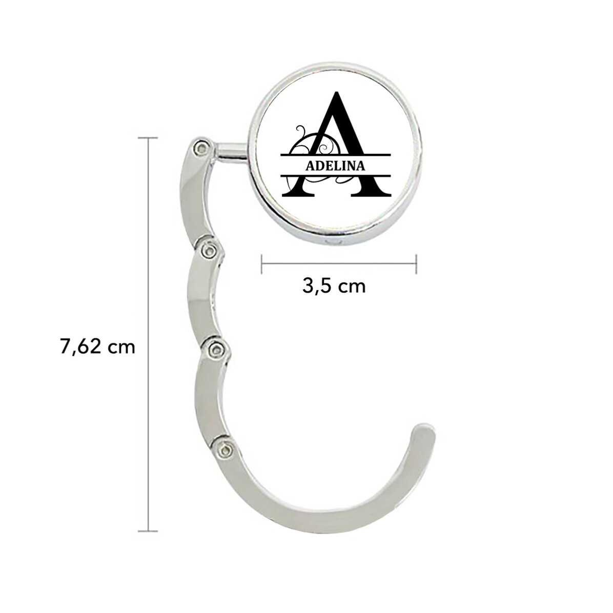 Portaborsa da tavola personalizzato con monogramma e nome