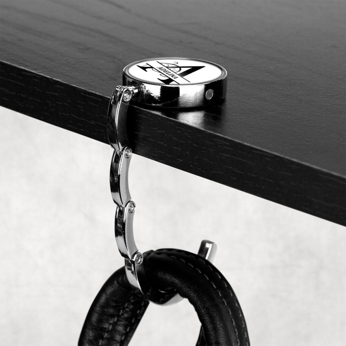 Portaborsa da tavola personalizzato con monogramma e nome