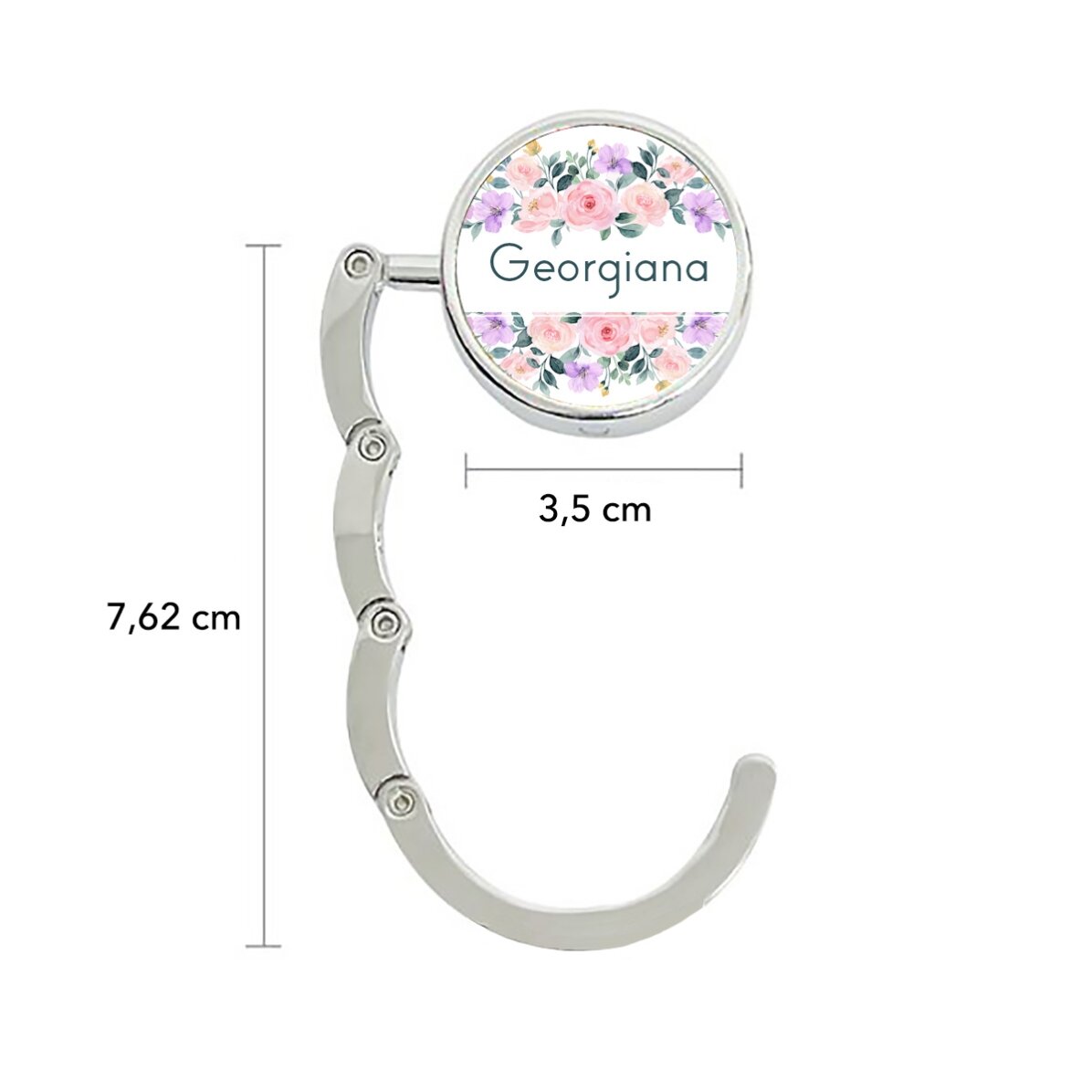 Portaborsa da tavola personalizzato con nome - Fiori