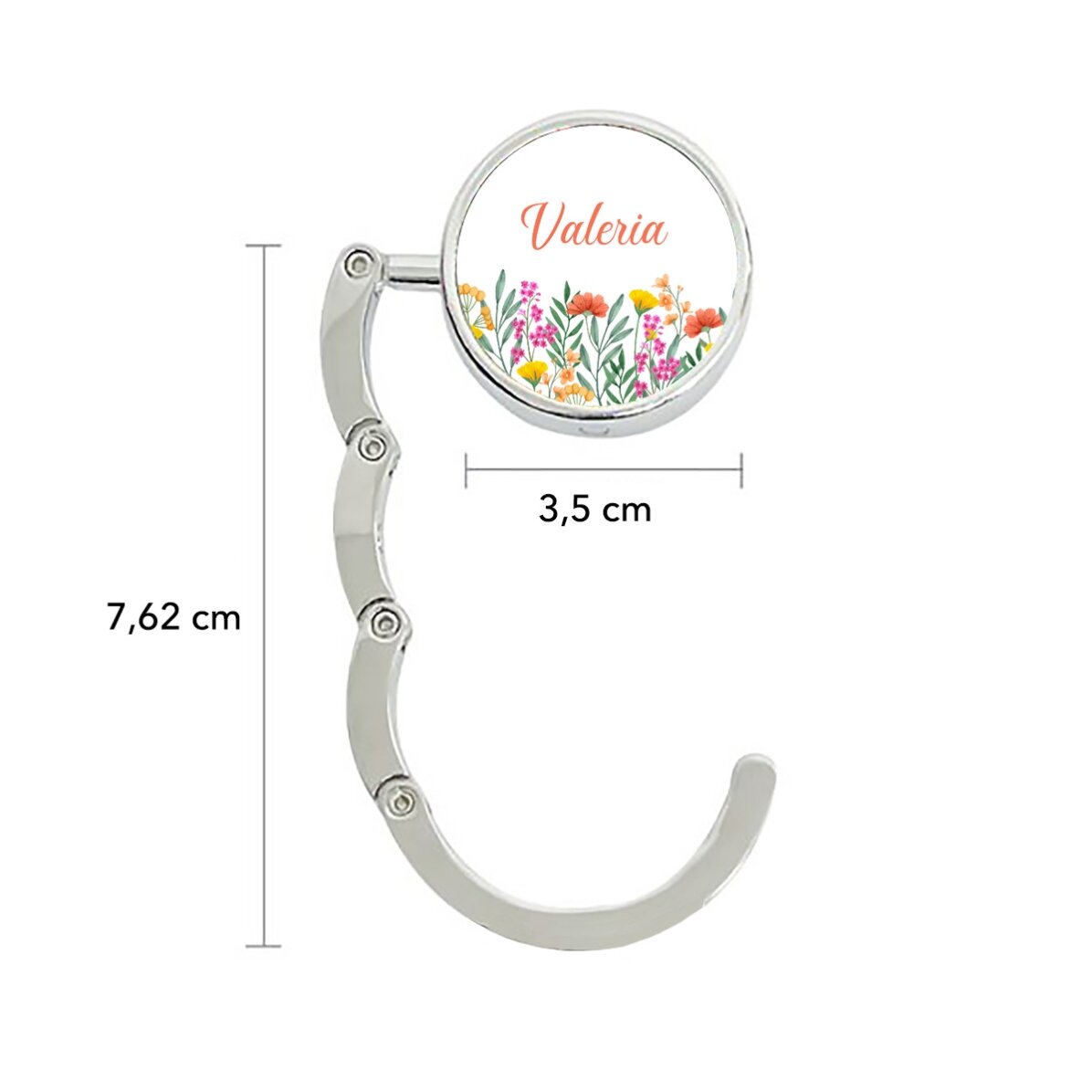 Portaborsa da tavola personalizzato con nome - Flowers