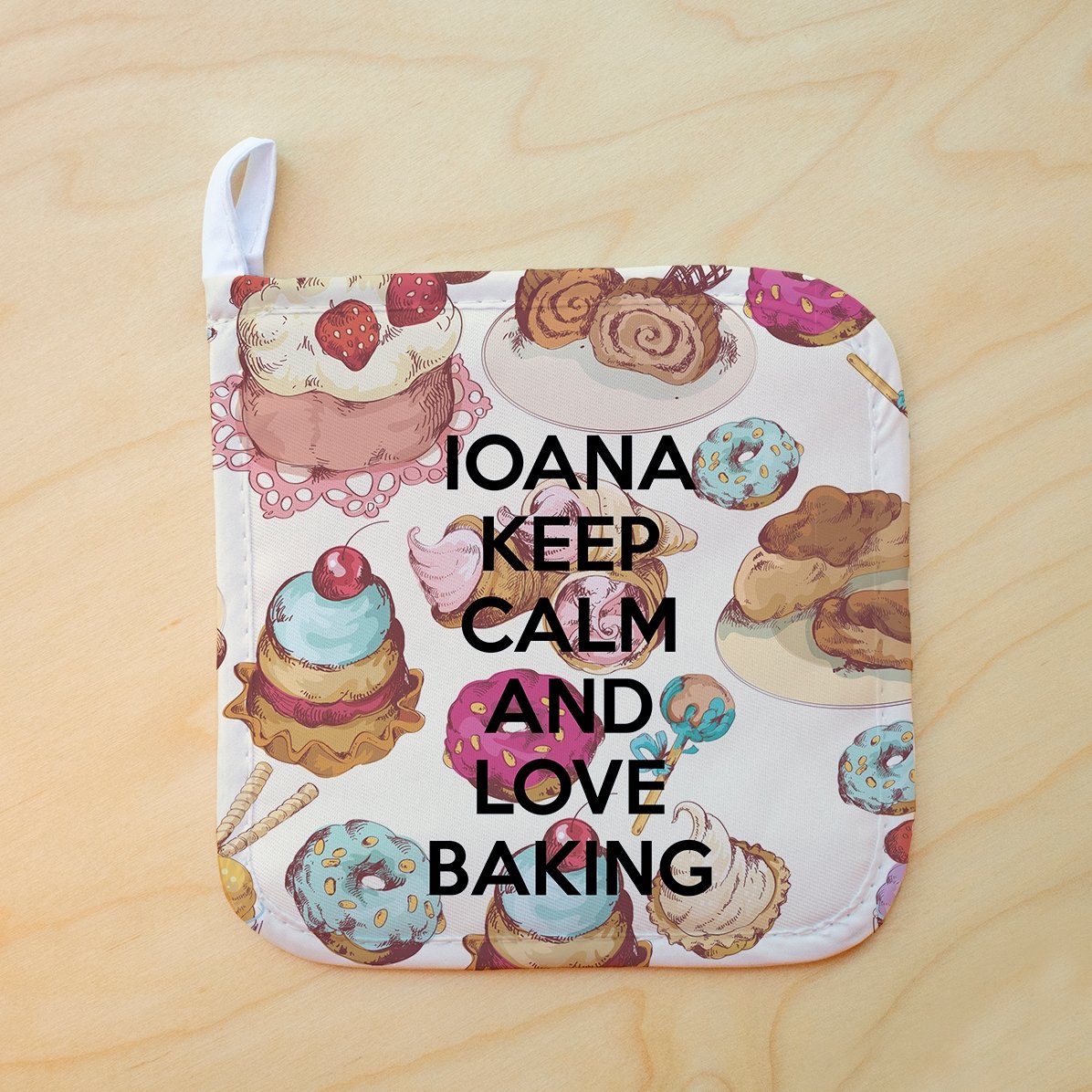 Supporto per pentola calda personalizzato con scritta - Keep Calm
