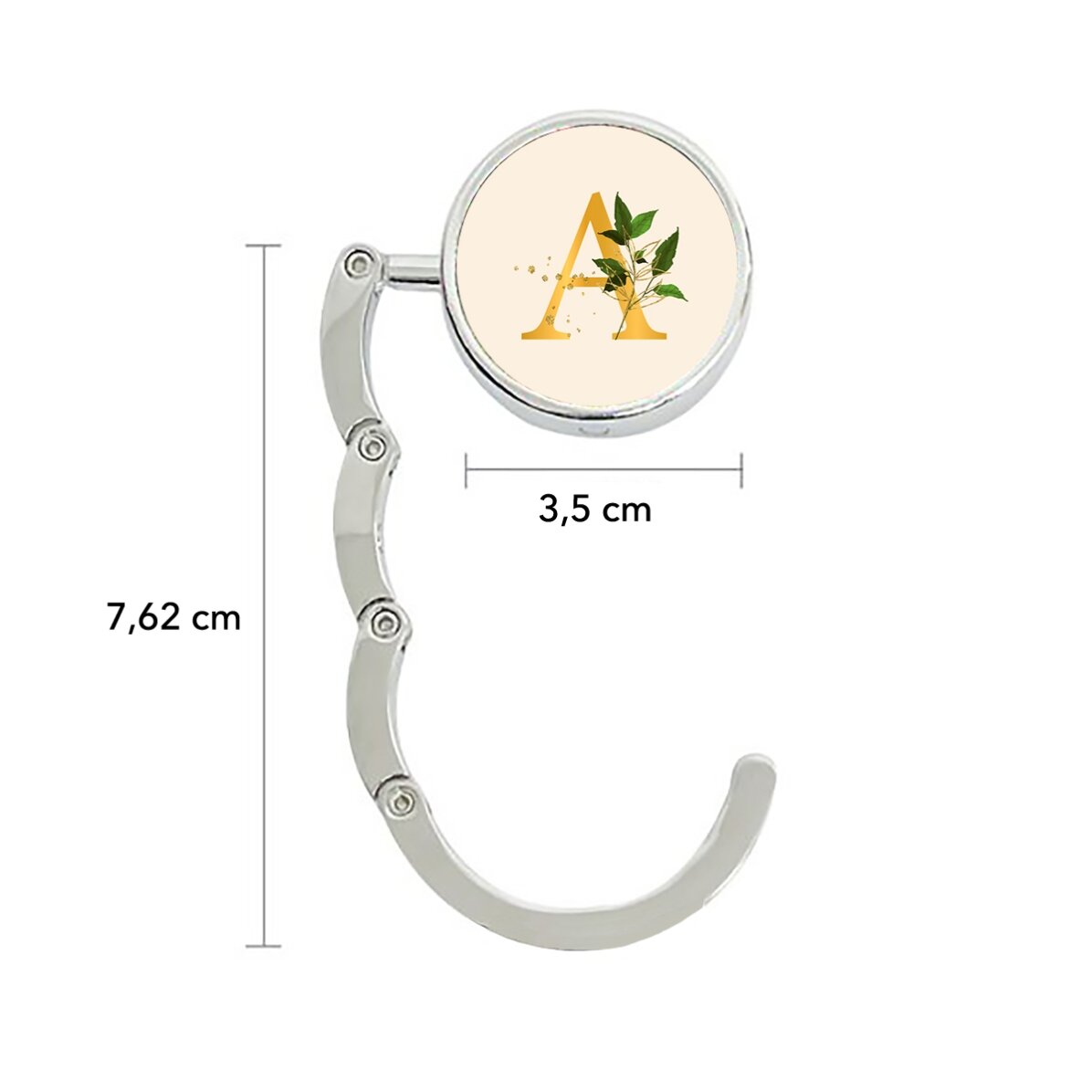 Portaborsa da tavola personalizzato con iniziale - Floral Gold