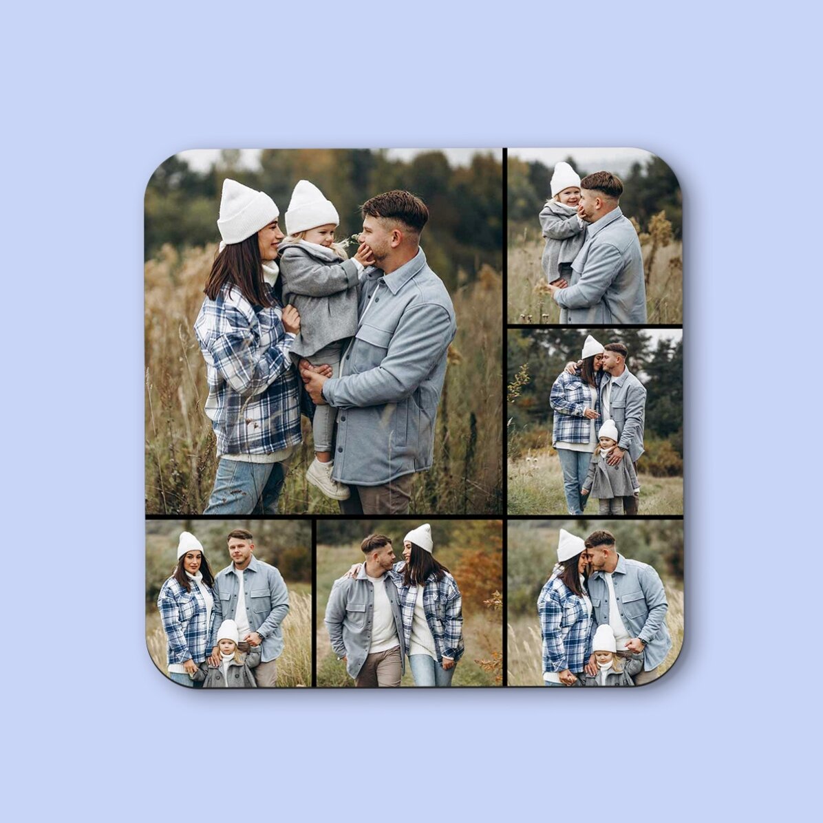 Sottobicchiere personalizzato con 6 foto
