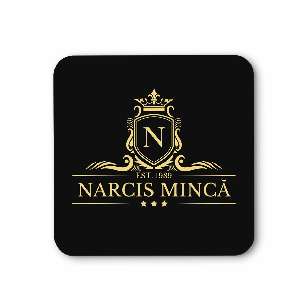 Sottobicchiere personalizzato con iniziale e nome