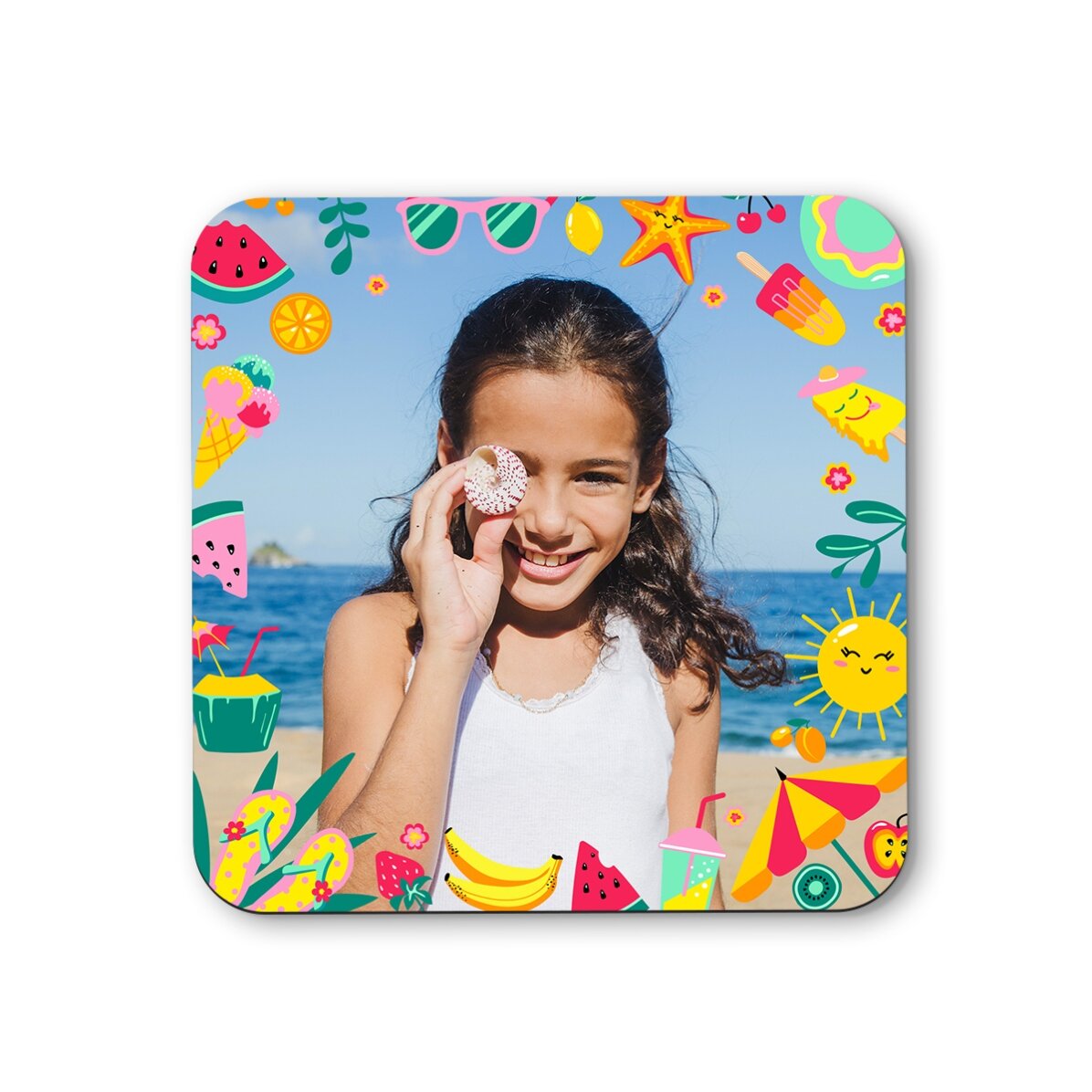 Portabicchieri personalizzato con foto per bambini - Summer