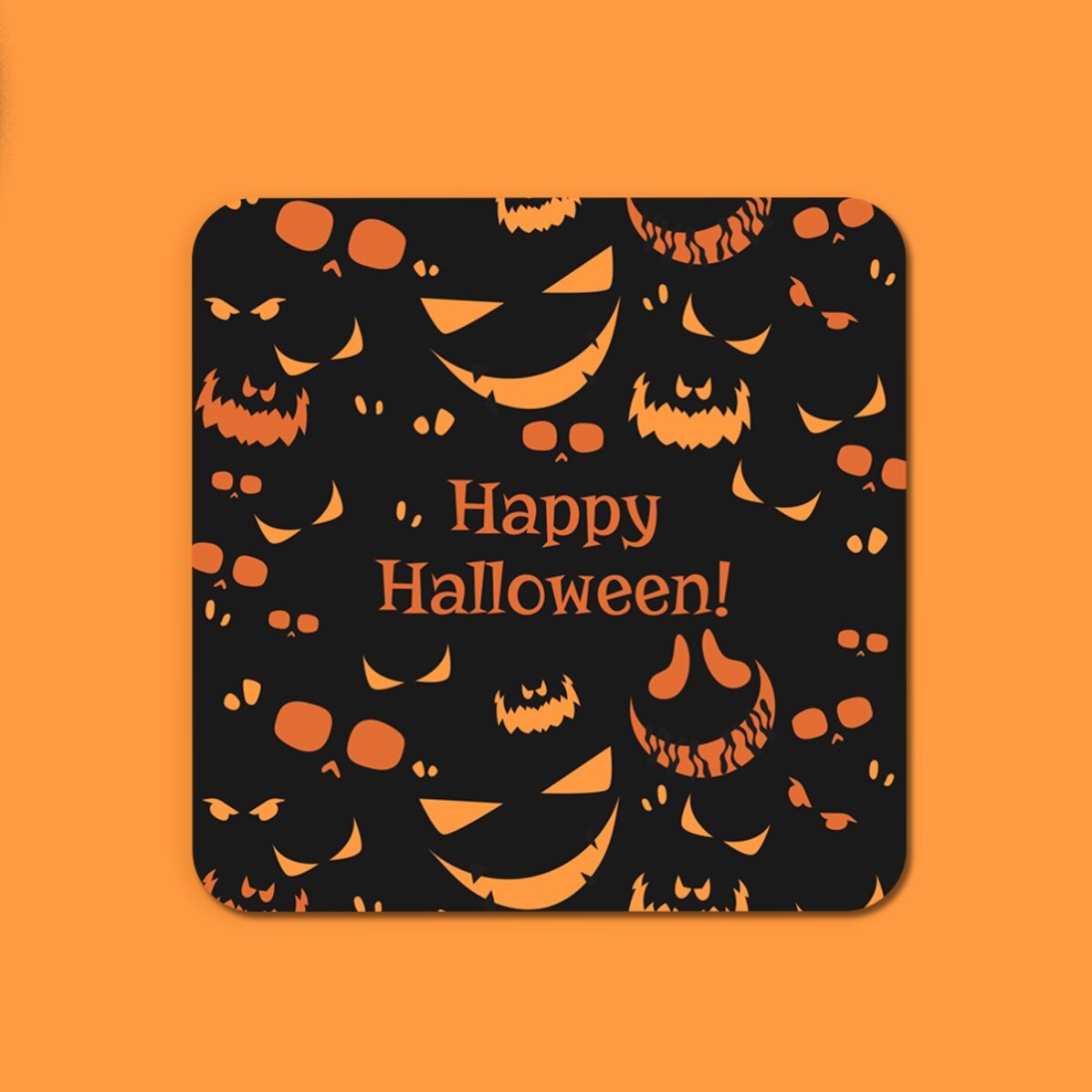 Sottobicchiere personalizzato con scritta - Halloween