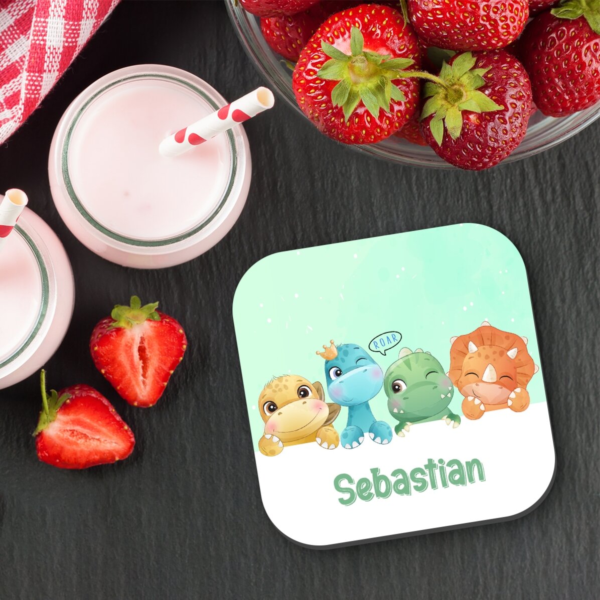 Portabicchieri personalizzato con scritta per bambini