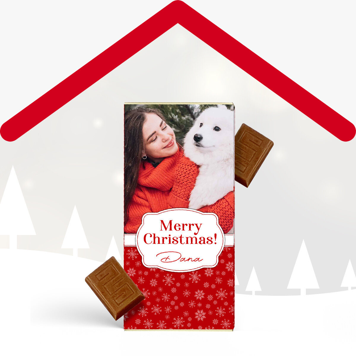 Tavoletta di cioccolato personalizzata per Natale