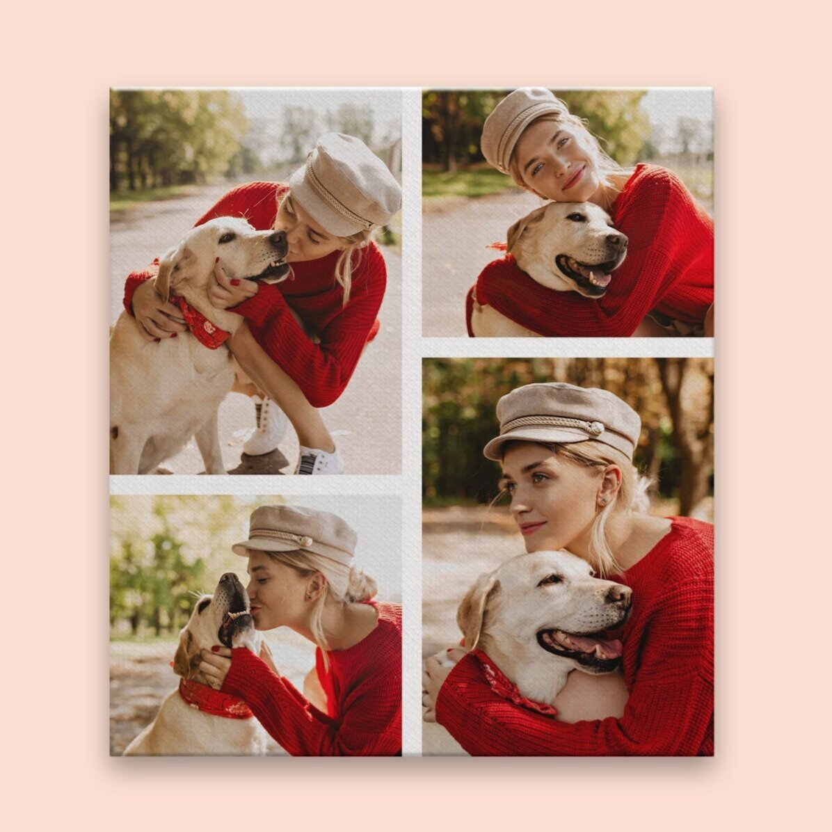 Quadro su tela personalizzato con 4 foto