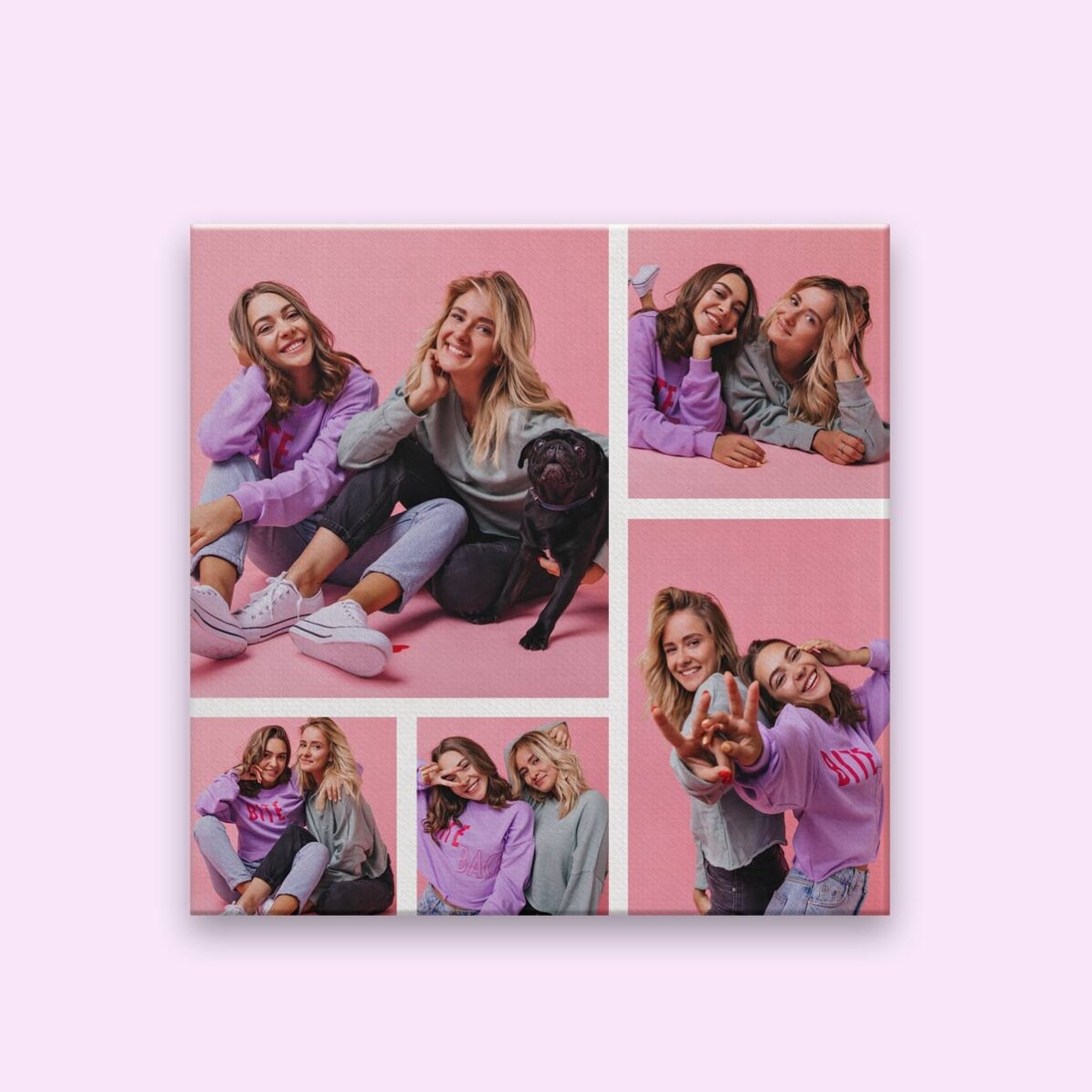 Quadro su tela personalizzato con 5 foto