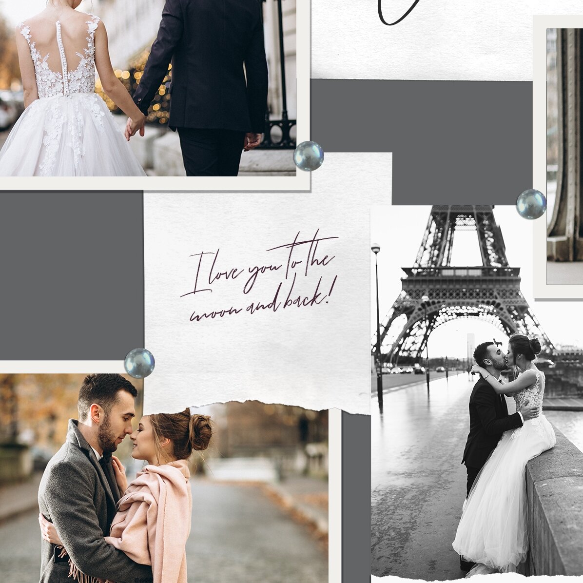 Quadro personalizzato in formato orizzontale con 6 foto e testo - La tua vacanza