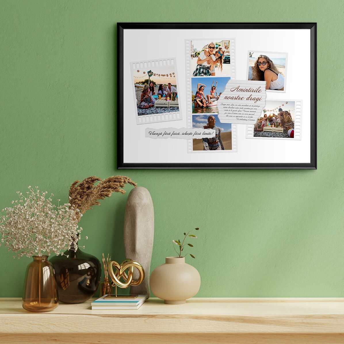 Quadro paesaggistico personalizzato con foto e testo - Foto su pellicola