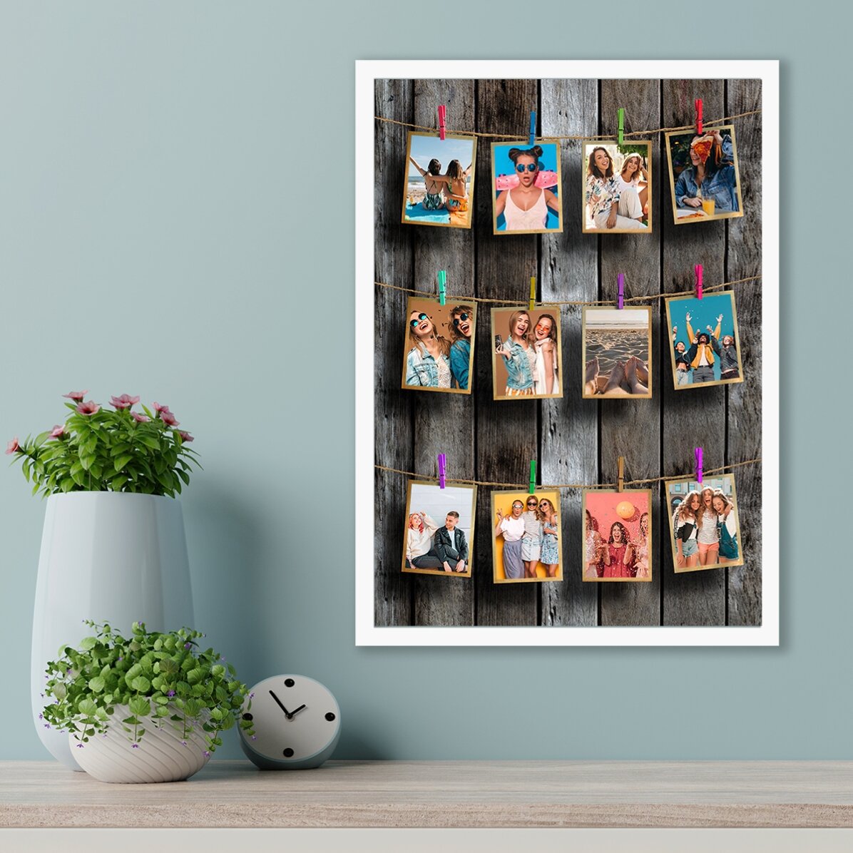 Quadro personalizzato con 12 foto da incorniciare