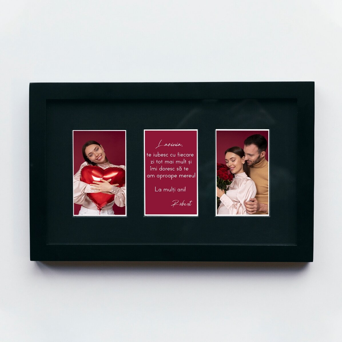 Quadro personalizzato con 2 foto e un messaggio