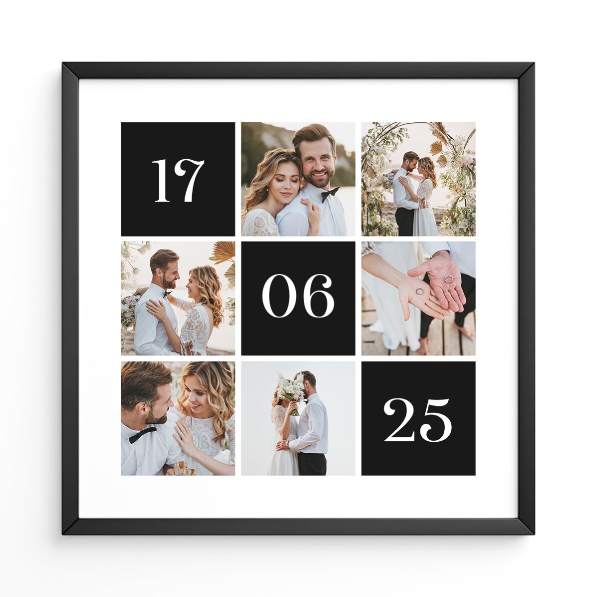 Quadro personalizzato con 6 foto e la data
