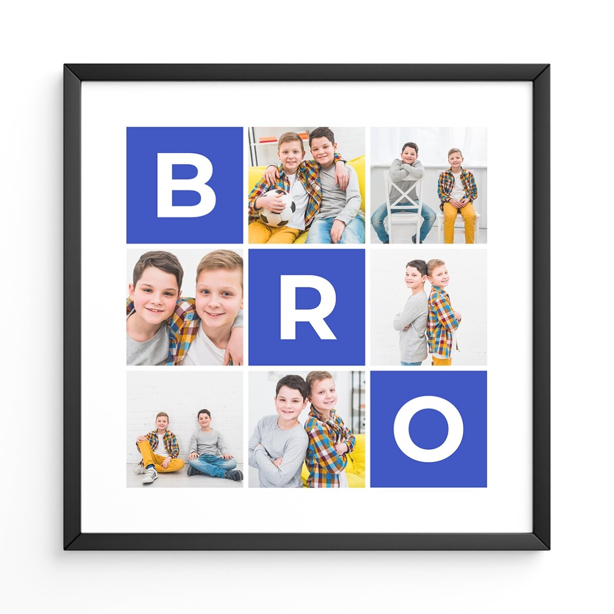 Quadro personalizzato con 6 foto e testo - Family