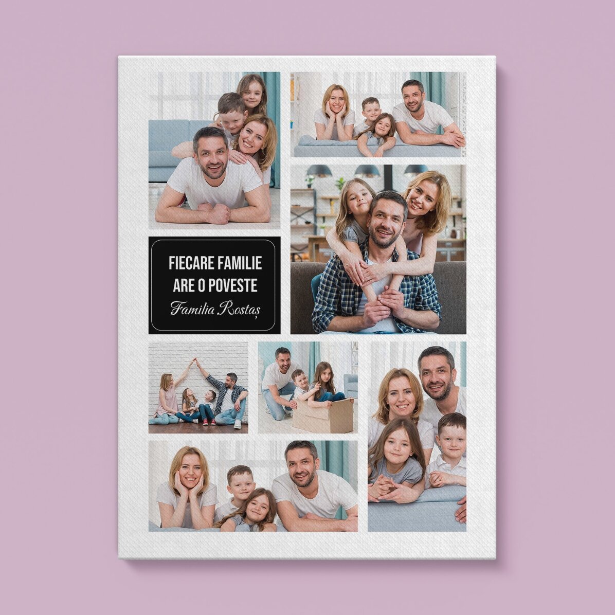 Quadro personalizzato con 7 foto di famiglia