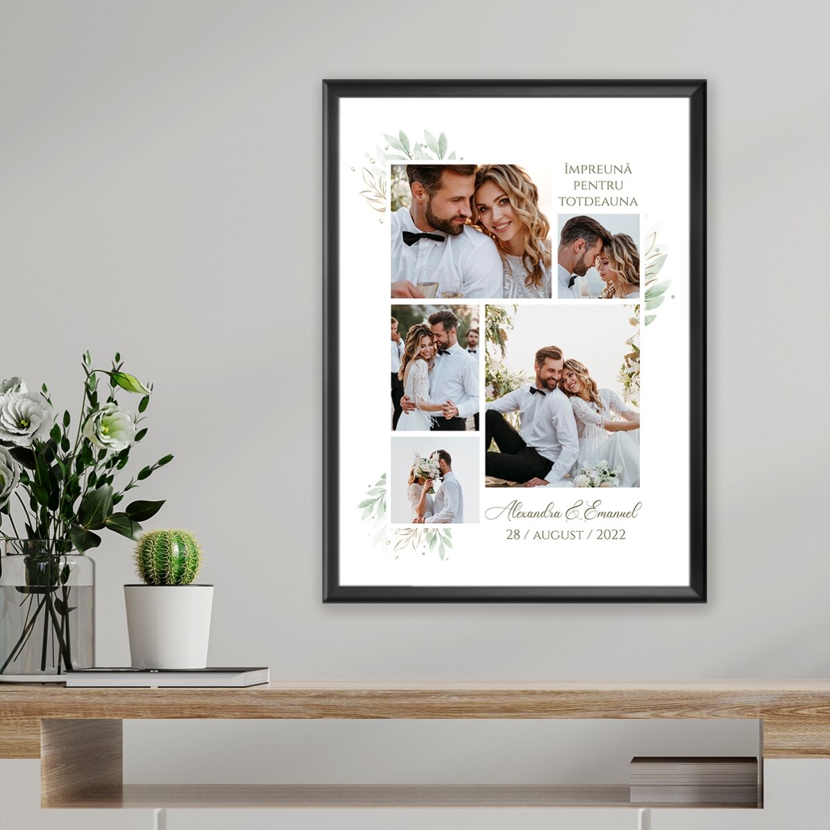 Quadro personalizzato con foto e testo - Matrimonio