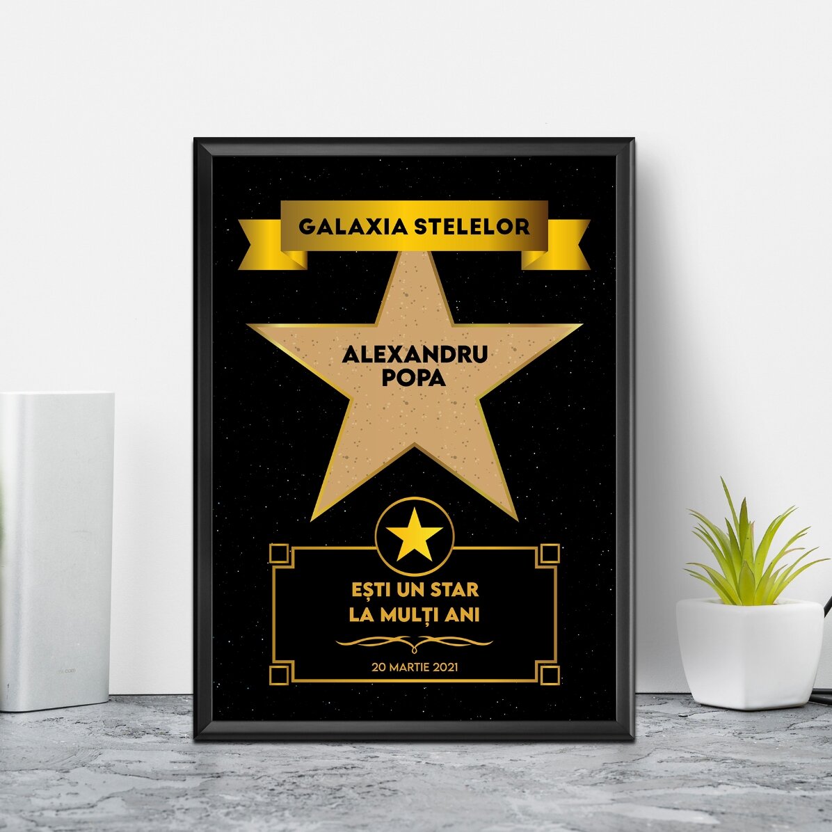 Quadro personalizzato con testo - La galassia delle stelle