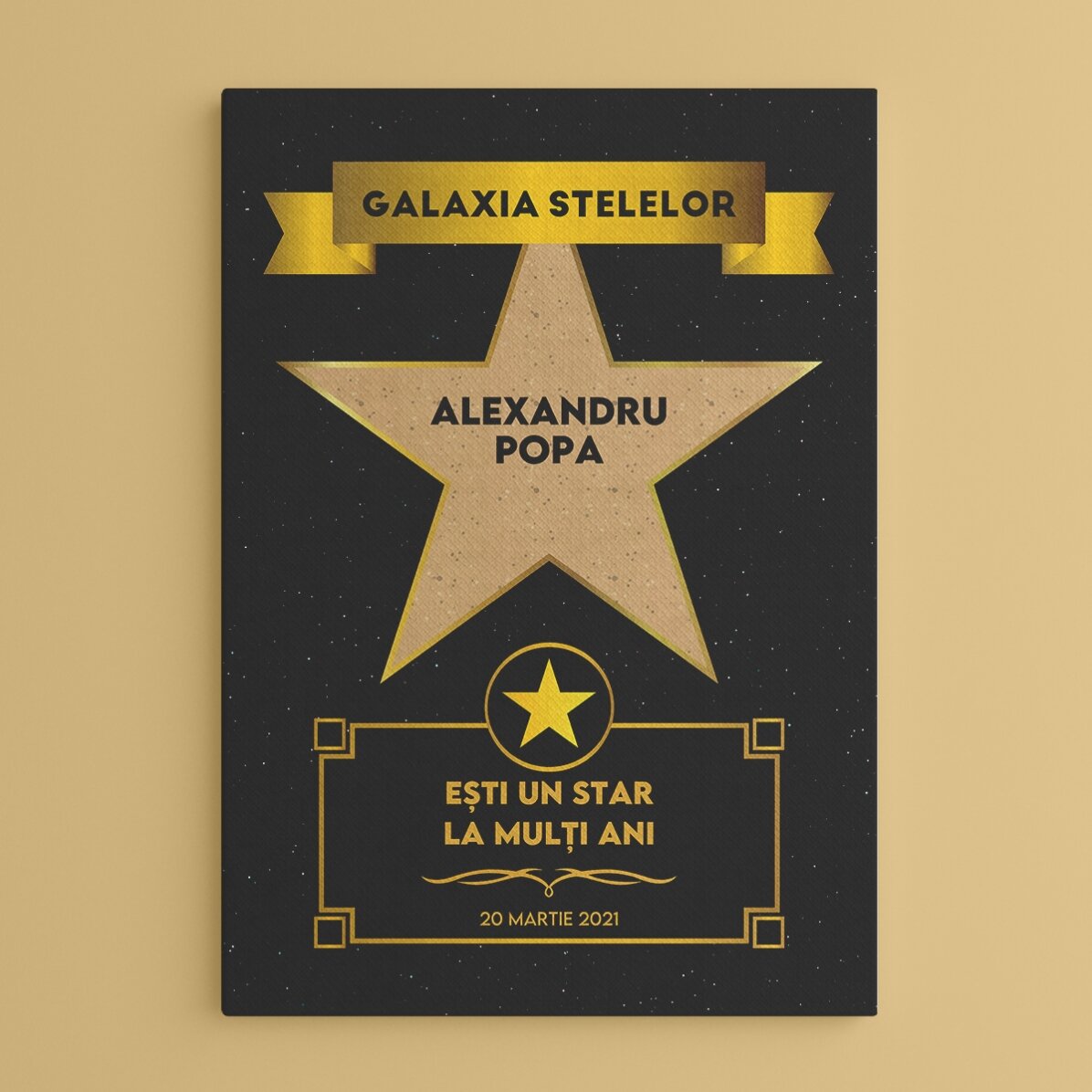 Quadro personalizzato con testo - La galassia delle stelle