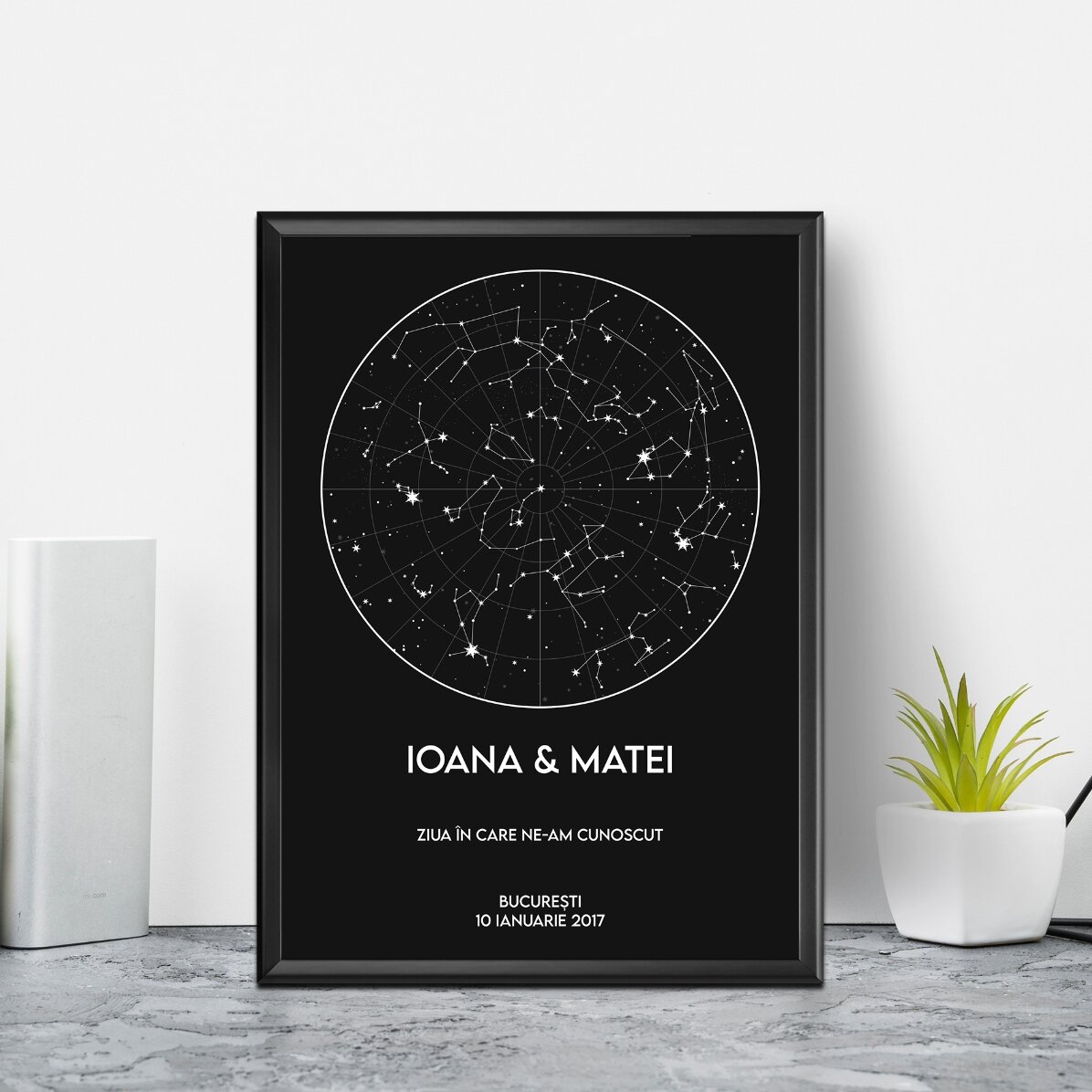 Quadro personalizzato con testo - Mappa delle stelle
