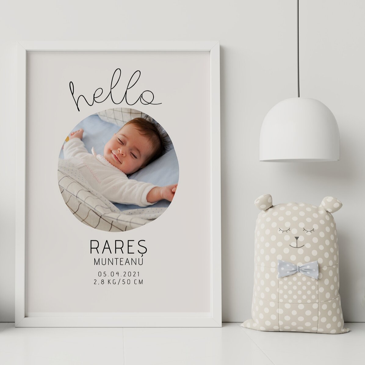Quadro personalizzato con testo e foto - Hello to you