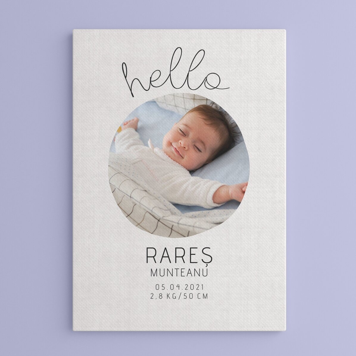 Quadro personalizzato con testo e foto - Hello to you