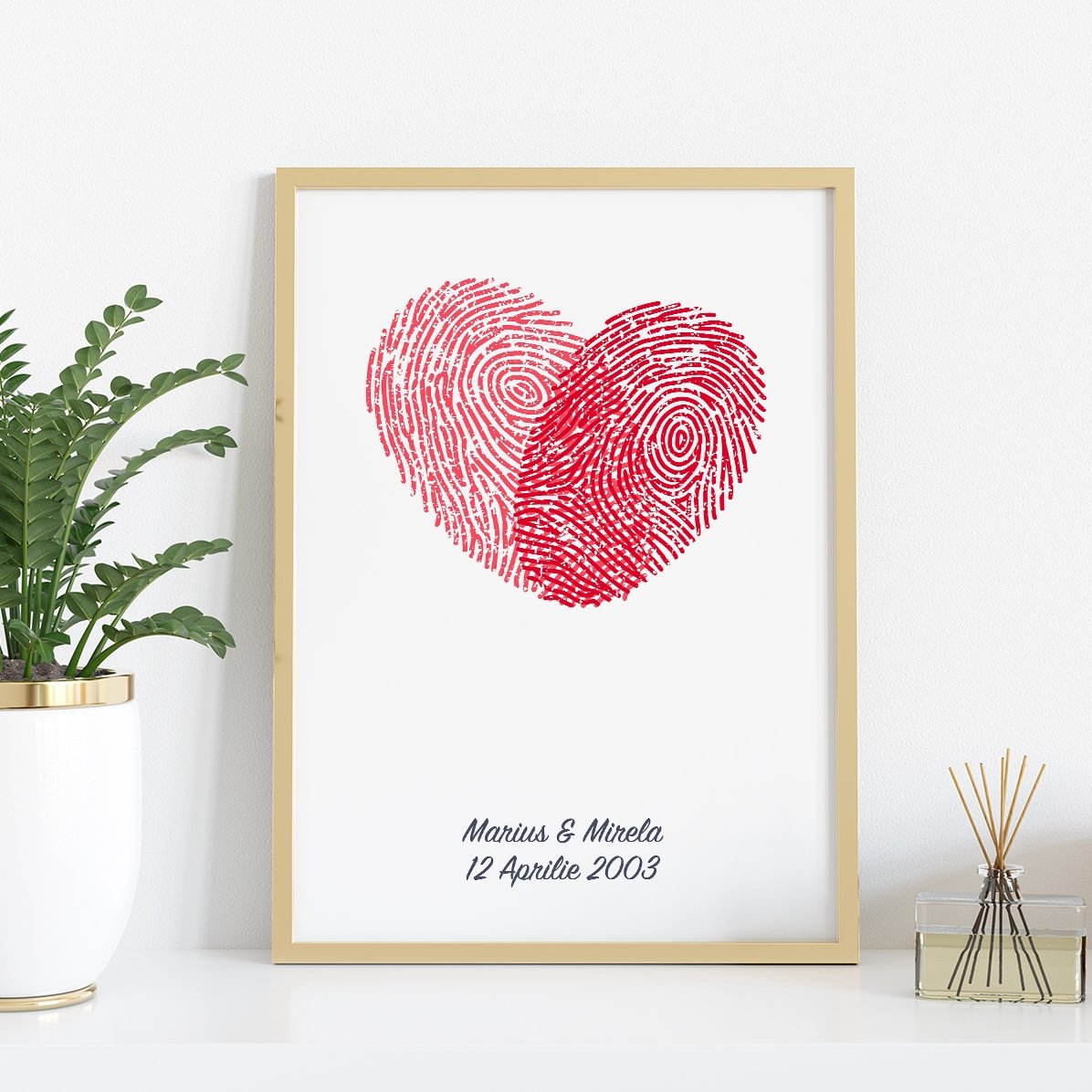 Quadro personalizzato a forma di cuore