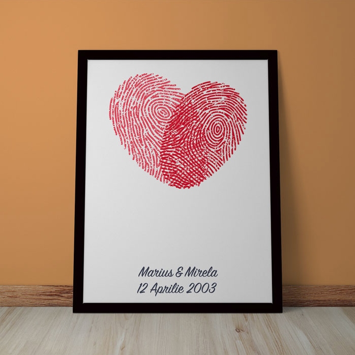 Quadro personalizzato a forma di cuore