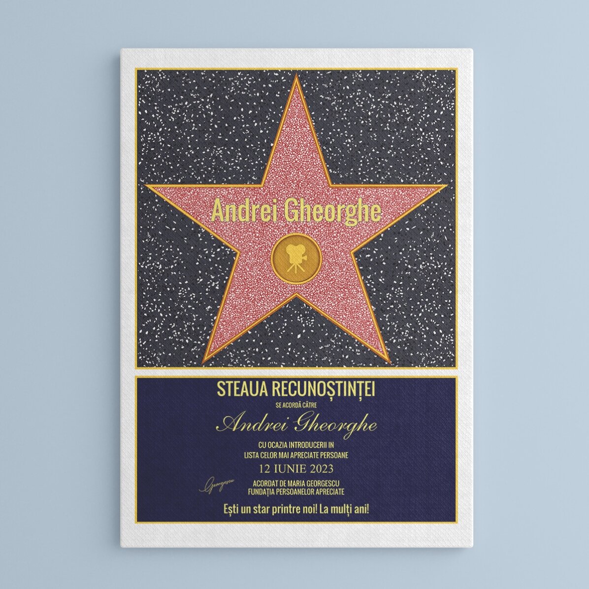 Quadro personalizzato - La stella della gratitudine