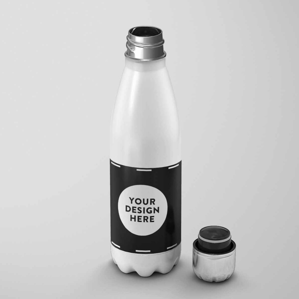 Thermos con base bianca personalizzato con la tua grafica